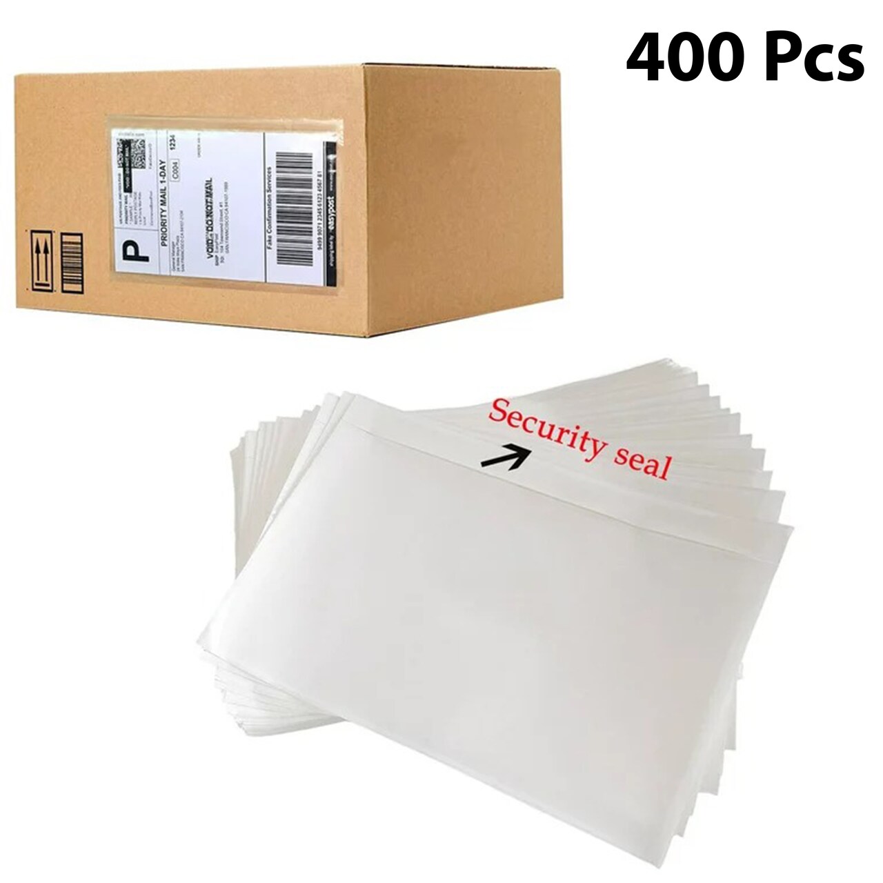 Clear Self-Adhesive Top Loading Packing List Shipping Label Envelopes Pouches 7.5" x 5.5"